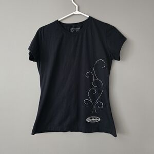 Timmies Fans! Size L Short Sleeve Rare Tim Hortins Tee. Rhinestone Embellished